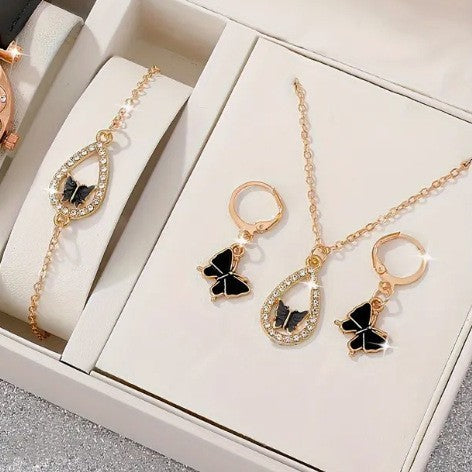 Luxury 4PCS Butterfly Jewelry Gift Set