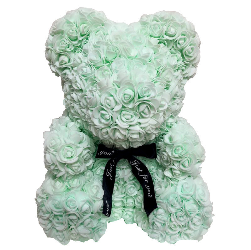 Creative Artificial Flowers Embrace Bear