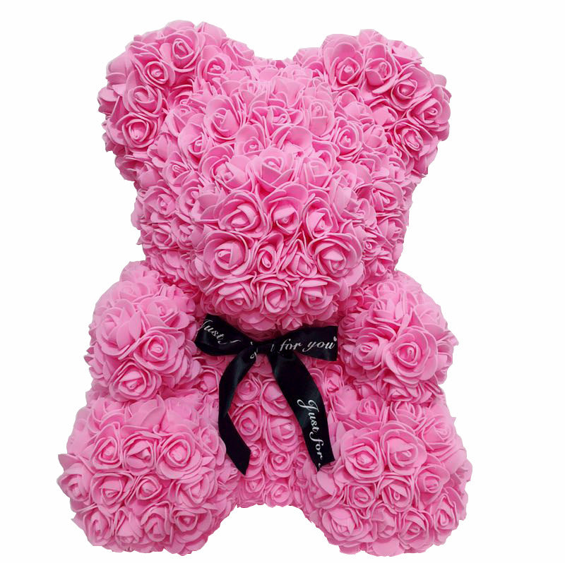 Creative Artificial Flowers Embrace Bear